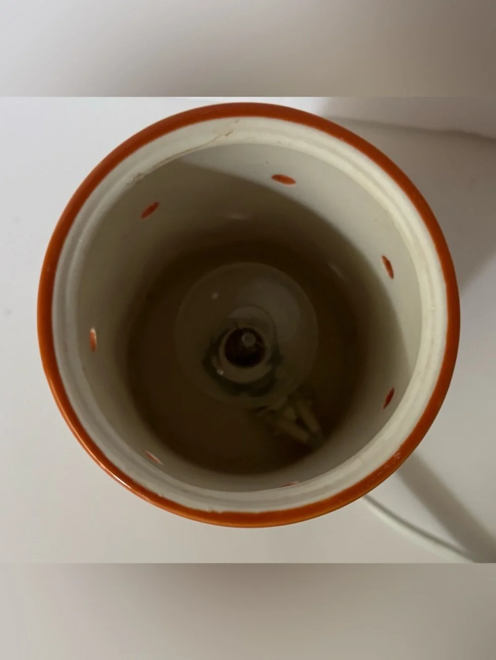 Scentsy Chevron orange white Chevron wax warmer-retired